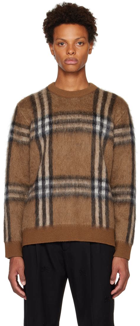 burberry brown sweater|burberry oversized sweater.